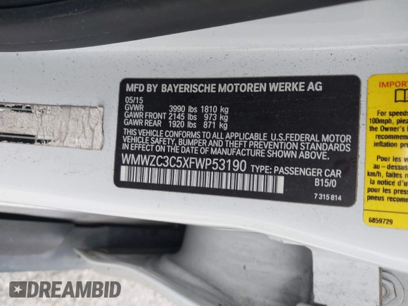 2015 MINI Countryman S z VIN WMWZC3C5XFWP53190, wystawiony jako IAAI lot #41273123 z przebiegiem 163 658 mil mil oraz . Historia ofert i sprzedaży dostępna na DreamBid. Obrazek 9.