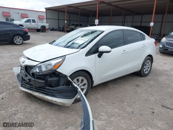 2013 Kia Rio LX with VIN KNADM4A3XD6236578, listed as a IAAI auction lot 41722410 with 174,894 mi miles. Bid and sale history available at carsss.com. Image 2.