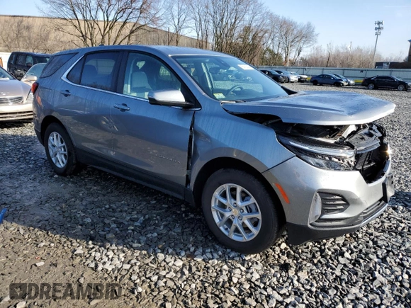 2024 Chevrolet Equinox LT with VIN 3GNAXUEG7RL332599, listed as a Copart auction lot 50180535 with 8,723 mi miles and Salvage Title. Bid and sale history available at DreamBid. Image 4.