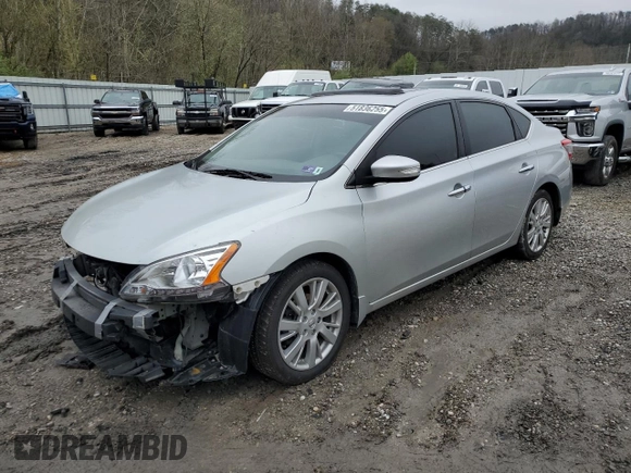 2015 Nissan Sentra SV with VIN 3N1AB7AP1FY277244, listed as a Copart auction lot 51836255 with 95,866 mi miles and Salvage Title. Bid and sale history available at carsss.com. Image 1.