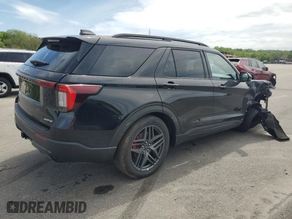 2025 Ford Explorer ST-Line with VIN 1FMUK8KH6SGB63562, listed as a Copart auction lot 56751205 with 709 mi miles and Clean title. Bid and sale history available at DreamBid. Image 3.