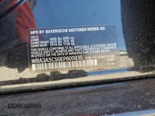 2014 BMW 3 Series 328i с VIN WBA3A5C50EP600835, выставлен на аукционе Copart как лот 48717465 с пробегом Не указан миль и Списание • Salvage title. История ставок и продаж доступна на DreamBid. Изображение 14.