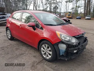 2013 Kia Rio EX with VIN KNADN5A3XD6167832, listed as a IAAI auction lot 41330092 with 95,708 mi miles. Bid and sale history available at carsss.com. Image 1.