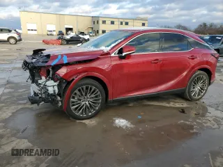 2023 Lexus RX with VIN 2T2BBMCA4PC004580, listed as a Copart auction lot 87616145 with 31,020 mi miles and Salvage Title. Bid and sale history available at carsss.com. Image 1.