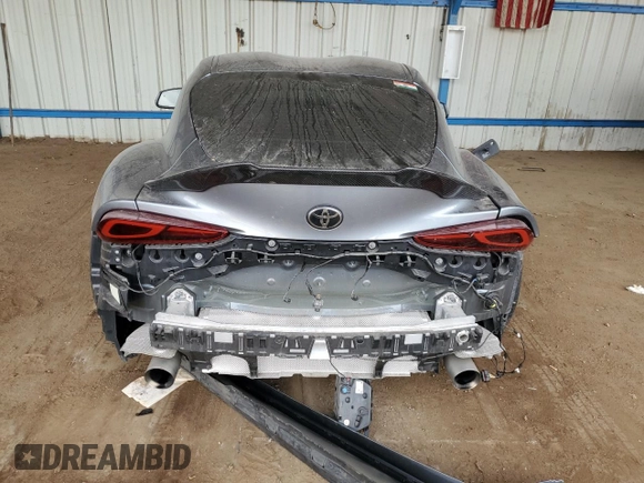 2021 Toyota GR Supra 3.0 with VIN WZ1DB0C09MW036216, listed as a Copart auction lot 86403444 with 14,800 mi miles and Salvage Title. Bid and sale history available at carsss.com. Image 6.