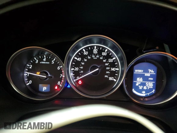 2016 Mazda CX-5 Touring z VIN JM3KE4CY5G0852073, wystawiony jako Copart lot #56599055 z przebiegiem 72 167 mil mil oraz Szkoda całkowita • Salvage title. Historia ofert i sprzedaży dostępna na DreamBid. Obrazek 9.