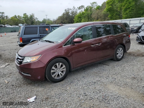 2016 Honda Odyssey EX-L with VIN 5FNRL5H60GB068976, listed as a Copart auction lot 50148215 with 172,333 mi miles and Salvage Title. Bid and sale history available at carsss.com. Image 1.