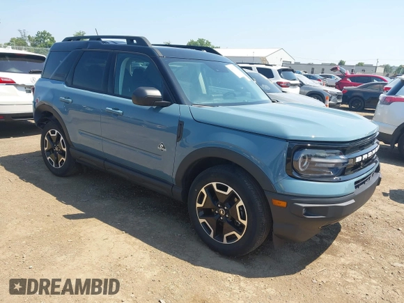 2023 Ford Bronco Sport Outer Banks z VIN 3FMCR9C66PRD01823, wystawiony jako IAAI lot #42817684 z przebiegiem 19 881 mil mil oraz . Historia ofert i sprzedaży dostępna na DreamBid. Obrazek 1.