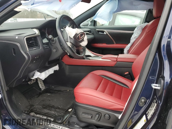 2022 Lexus RX 350 F Sport with VIN 2T2YZMDA5NC355905, listed as a Copart auction lot 44953705 with 25,938 mi miles and Salvage title. Bid and sale history available at DreamBid. Image 7.