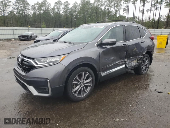 2021 Honda CR-V Touring with VIN 2HKRW1H96MH420465, listed as a Copart auction lot 86885384 with 61,699 mi miles and Salvage Title. Bid and sale history available at carsss.com. Image 1.