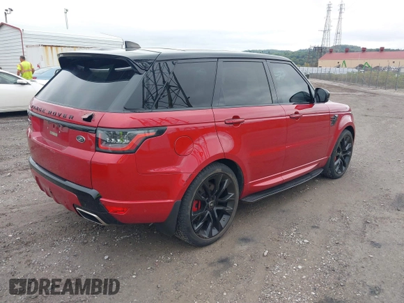 2021 Land Rover Range Rover Sport HST with VIN SALWS2RU5MA762867, listed as a IAAI auction lot 40490500 with 22,922 mi miles. Bid and sale history available at carsss.com. Image 4.