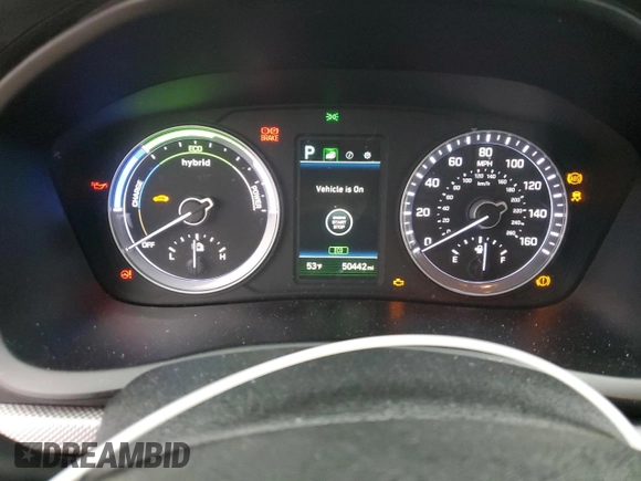 2018 Hyundai Sonata Hybrid SE with VIN KMHE24L34JA087311, listed as a Copart auction lot 48232965 with 50,442 mi miles and Salvage Title. Bid and sale history available at carsss.com. Image 9.