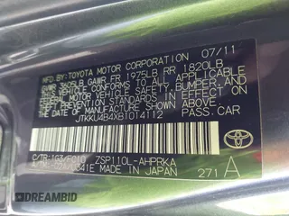2011 Scion xD with VIN JTKKU4B4XB1014112, listed as a IAAI auction lot 42261915 with 202,078 mi miles and . Bid and sale history available at DreamBid. Image 9.