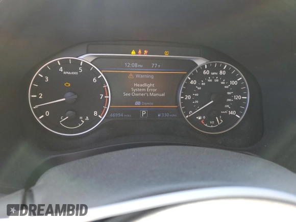 2022 Nissan Altima SR with VIN 1N4BL4CV7NN396314, listed as a Copart auction lot 47005305 with 46,994 mi miles and Salvage Title. Bid and sale history available at DreamBid. Image 9.