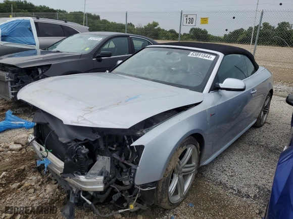 2013 Audi S5 Premium Plus with VIN WAUCGAFH3DN016534, listed as a Copart auction lot 63891544 with 88,613 mi miles and Salvage Title. Bid and sale history available at carsss.com. Image 1.