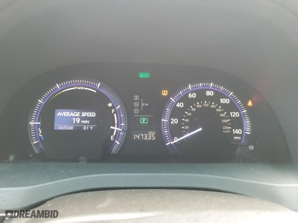 2010 Lexus HS 250h with VIN JTHBB1BA1A2011785, listed as a Copart auction lot 70591324 with 147,335 mi miles and Salvage Title. Bid and sale history available at carsss.com. Image 9.