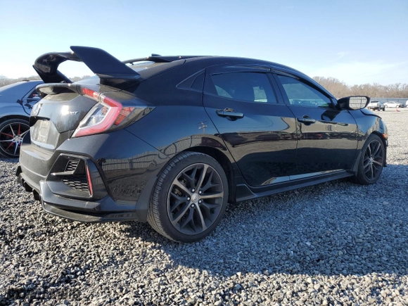 2021 Honda Civic Hatchback Sport with VIN SHHFK7H41MU230494, listed as a Copart auction lot 47082365 with 50,595 mi miles and Salvage Title. Bid and sale history available at carsss.com. Image 3.