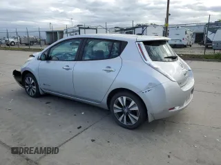 2015 Nissan LEAF SL with VIN 1N4AZ0CP3FC326441, listed as a Copart auction lot 50763835 with 120,373 mi miles and Salvage title. Bid and sale history available at DreamBid. Image 2.