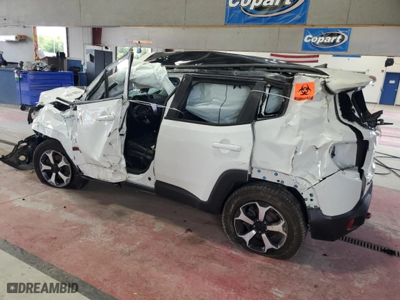 2021 Jeep Renegade Trailhawk with VIN ZACNJDC14MPM93516, listed as a Copart auction lot 46028495 with 0 mi miles and Non Repairable. Bid and sale history available at carsss.com. Image 2.