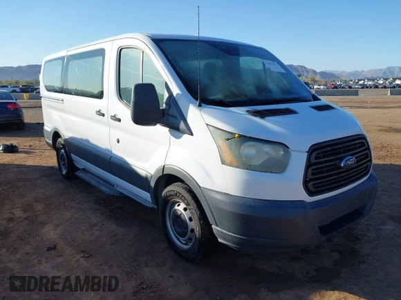 2015 Ford Transit XL with VIN 1FMZK1YM8FKB23021, listed as a IAAI auction lot 41851453 with Not Provided miles. Bid and sale history available at carsss.com. Image 1.
