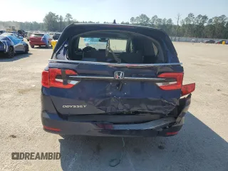 2022 Honda Odyssey EX-L with VIN 5FNRL6H73NB021145, listed as a Copart auction lot 46609265 with 31,493 mi miles and Salvage Title. Bid and sale history available at DreamBid. Image 6.