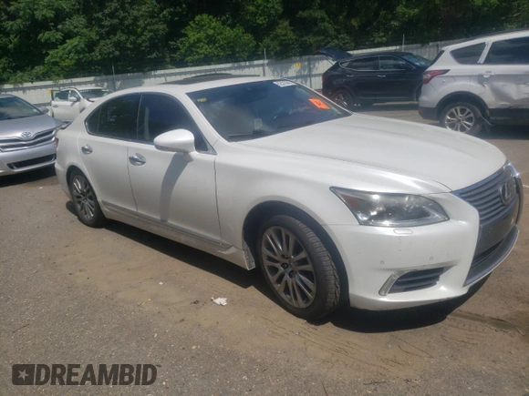 2013 Lexus LS 460 with VIN JTHBL5EF0D5116820, listed as a Copart auction lot 62573645 with Not provided miles and Salvage title. Bid and sale history available at DreamBid. Image 4.