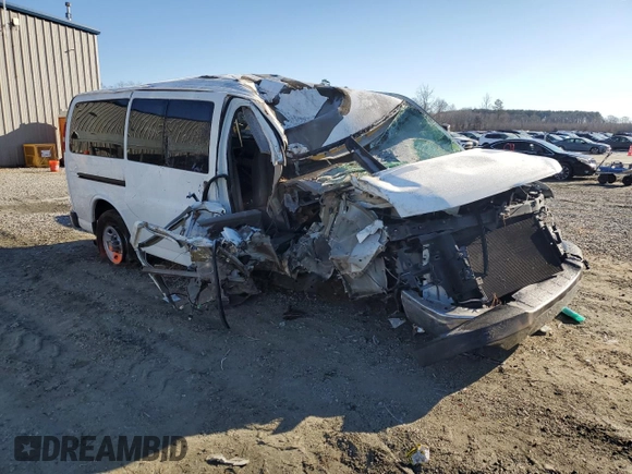 2009 Chevrolet Express Passenger with VIN 1GAHG35K991183568, listed as a Copart auction lot 87811625 with Not provided miles and Salvage title. Bid and sale history available at DreamBid. Image 4.