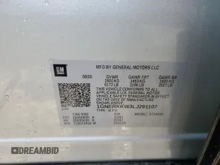 2020 Chevrolet Traverse Premier z VIN 1GNERKKW3LJ291107, wystawiony jako Copart lot #56363315 z przebiegiem 74 464 mil mil oraz Szkoda całkowita • Salvage title. Historia ofert i sprzedaży dostępna na DreamBid. Obrazek 12.