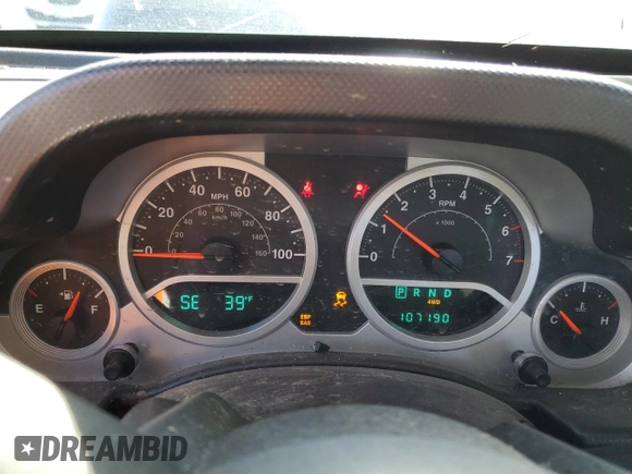2009 Jeep Wrangler Rubicon with VIN 1J4GA64169L765933, listed as a Copart auction lot 84963104 with 107,190 mi miles and Salvage Title. Bid and sale history available at DreamBid. Image 9.