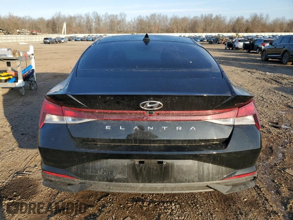 2021 Hyundai Elantra SEL with VIN 5NPLS4AG5MH032560, listed as a Copart auction lot 42574105 with 44,075 mi miles and Salvage Title. Bid and sale history available at carsss.com. Image 6.
