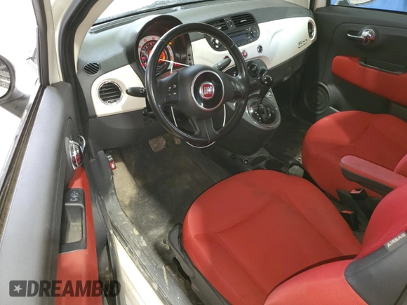 2012 FIAT 500 Pop with VIN 3C3CFFAR5CT349002, listed as a Copart auction lot 53373255 with 110,337 mi miles and Salvage title. Bid and sale history available at DreamBid. Image 8.