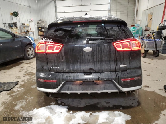 2018 Kia Niro Touring with VIN KNDCE3LC5J5126462, listed as a Copart auction lot 45295955 with 43,609 mi miles and Salvage Title. Bid and sale history available at carsss.com. Image 6.