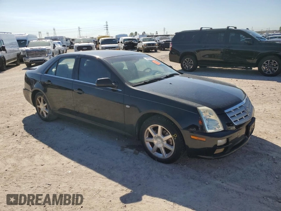 2005 Cadillac STS with VIN 1G6DC67A250139275, listed as a Copart auction lot 48378105 with 127,890 mi miles and Salvage Title. Bid and sale history available at DreamBid. Image 4.