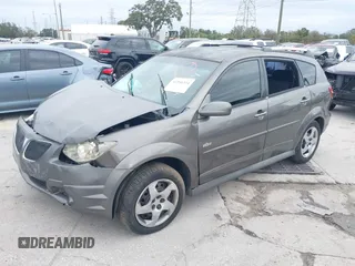 2007 Pontiac Vibe with VIN 5Y2SL65827Z427154, listed as a IAAI auction lot 41356334 with 105,526 mi miles. Bid and sale history available at carsss.com. Image 2.