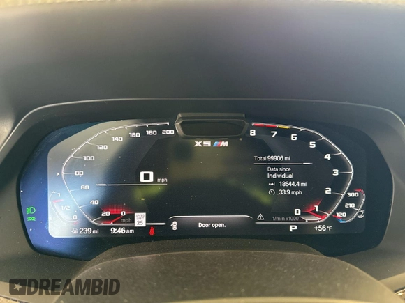 2021 BMW X5 M z VIN 5YMJU0C01M9F01267, wystawiony jako Copart lot #82042094 z przebiegiem 99 906 mil mil oraz Czysty tytuł • Clean title. Historia ofert i sprzedaży dostępna na DreamBid. Obrazek 8.