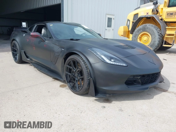 2017 Chevrolet Corvette Grand Sport 2LT with VIN 1G1YY2D70H5105112, listed as a IAAI auction lot 41610621 with 60,283 mi miles. Bid and sale history available at carsss.com. Image 1.