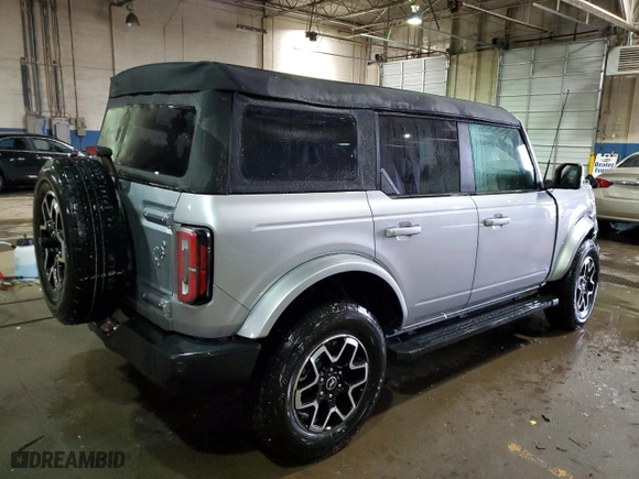2024 Ford Bronco Outer Banks with VIN 1FMEE8BP2RLA43360, listed as a Copart auction lot 42874005 with 575 mi miles and Salvage Title. Bid and sale history available at carsss.com. Image 3.