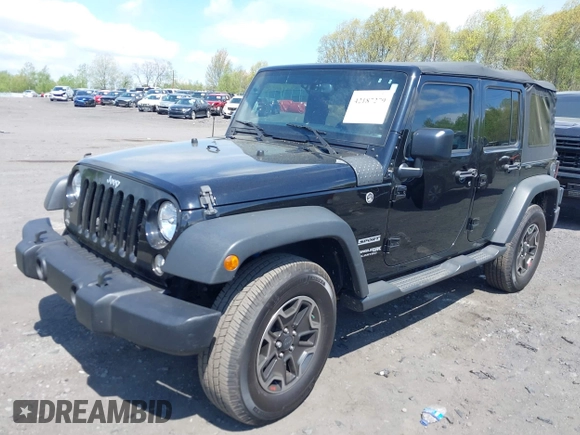 2018 Jeep Wrangler JK Unlimited Sport S with VIN 1C4BJWDG9JL816592, listed as a IAAI auction lot 42187279 with 91,169 mi miles. Bid and sale history available at carsss.com. Image 17.