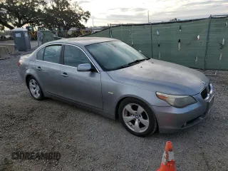 2007 BMW 5 Series 525i with VIN WBANE53527CW66780, listed as a Copart auction lot 88875305 with Not Provided miles and Salvage Title. Bid and sale history available at carsss.com. Image 4.
