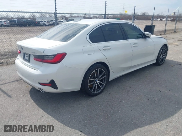 2020 BMW 3 Series 330i with VIN 3MW5R1J06L8B43574, listed as a IAAI auction lot 41365505 with 37,405 mi miles. Bid and sale history available at carsss.com. Image 4.
