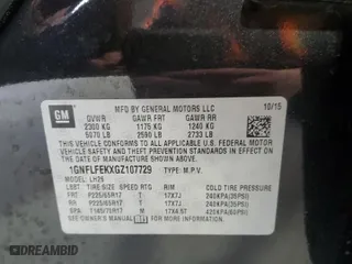 2016 Chevrolet Equinox LT with VIN 1GNFLFEKXGZ107729, listed as a Copart auction lot 52396495 with 137,749 mi miles and Salvage Title. Bid and sale history available at carsss.com. Image 14.