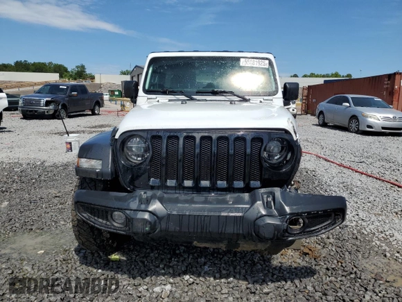 2021 Jeep Wrangler Unlimited Willys with VIN 1C4HJXDG3MW752441, listed as a Copart auction lot 55881925 with 61,751 mi miles and Salvage title. Bid and sale history available at DreamBid. Image 5.