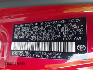 2010 Scion xD z VIN JTKKU4B43AJ050805, wystawiony jako IAAI lot #42226464 z przebiegiem 155 825 mil mil oraz . Historia ofert i sprzedaży dostępna na DreamBid. Obrazek 9.