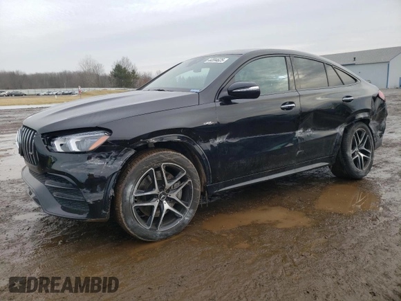 2023 Mercedes-Benz GLE 53 AMG with VIN 4JGFD6BB8PA858560, listed as a Copart auction lot 44594625 with 11,851 mi miles and Salvage title. Bid and sale history available at DreamBid. Image 1.