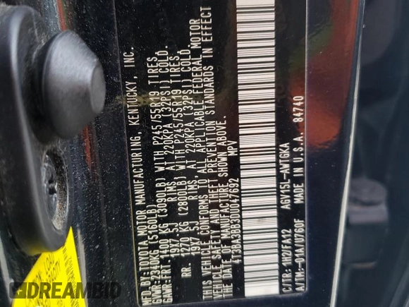 2013 Toyota Venza LE with VIN 4T3BA3BB3DU047692, listed as a Copart auction lot 59098445 with 85,103 mi miles and Clean title. Bid and sale history available at DreamBid. Image 13.