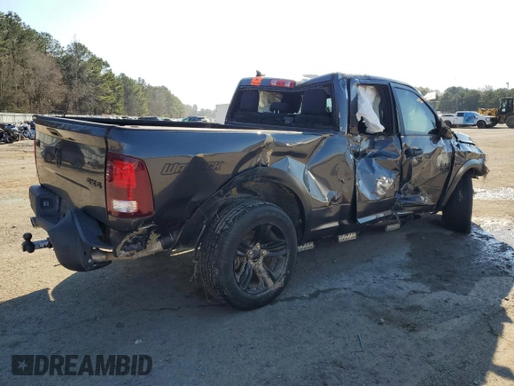 2021 Ram 1500 Classic Warlock with VIN 1C6RR7GT0MS514972, listed as a Copart auction lot 87411624 with 0 mi miles and Salvage Title. Bid and sale history available at carsss.com. Image 3.