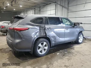 2021 Toyota Highlander L with VIN 5TDBZRBH2MS126675, listed as a Copart auction lot 41966995 with 75,886 mi miles and Salvage Title. Bid and sale history available at carsss.com. Image 3.