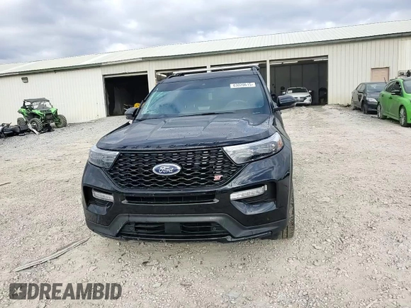 2023 Ford Explorer ST with VIN 1FM5K8GC8PGC22488, listed as a Copart auction lot 43020615 with 17,442 mi miles and Salvage Title. Bid and sale history available at carsss.com. Image 14.