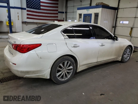 2017 Infiniti Q50 2.0t Premium with VIN JN1CV7ARXHM680274, listed as a Copart auction lot 88106815 with 130,322 mi miles and Salvage Title. Bid and sale history available at carsss.com. Image 3.