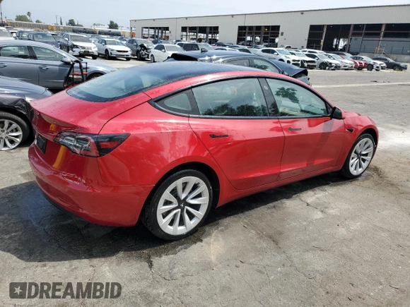 2022 Tesla Model 3 z VIN 5YJ3E1EA9NF304409, wystawiony jako Copart lot #58600755 z przebiegiem Nie podano mil oraz Szkoda całkowita • Salvage title. Historia ofert i sprzedaży dostępna na DreamBid. Obrazek 3.